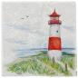 Preview: 600034 - Untersetzer Marmor "Leuchtturm"