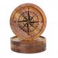 Preview: 610007 - Untersetzer Holz rund "Kompass"