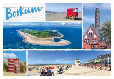 20033579 - Editionspostkarte Nordsee „Borkum" Vielmotiv