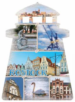 25032539 - Formpostkarte Rostock Leuchtturm Vielmotiv