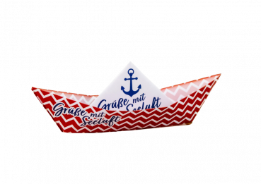 30020003 - Papierboot "Grüße mit Seeluft"
