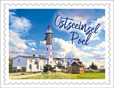 51050325 - Formmagnet Briefmarke "Poel"
