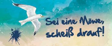 51051042 - Epoxy-Magnet "Sei eine Möwe, scheiß drauf"