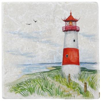 600034 - Untersetzer Marmor "Leuchtturm"