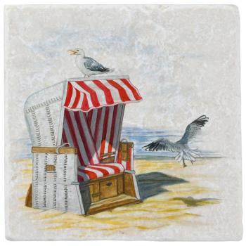 600035 - Untersetzer Marmor "Strandkorb"
