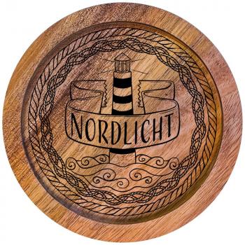 610002 - Untersetzer Holz rund "Nordlicht"