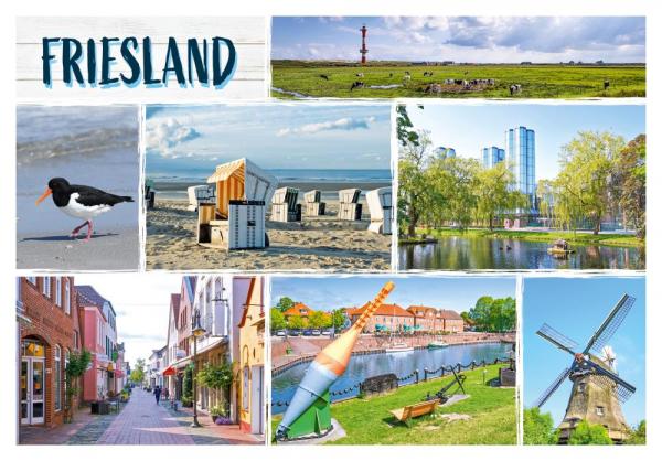 20033539 - Editionspostkarte Nordsee „Friesland“ Vielmotiv