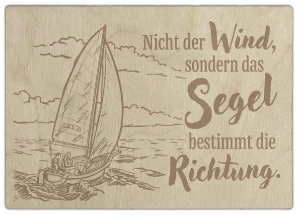 23001001 - Holzpostkarte "Segelboot"