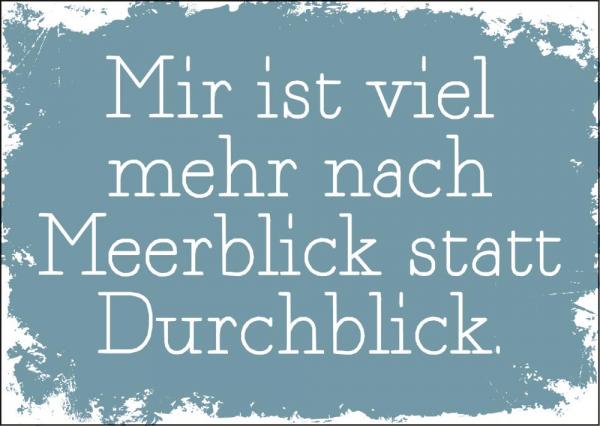 25026012 - Postkarte Küsten Gesabbel „...Meerblick statt...“