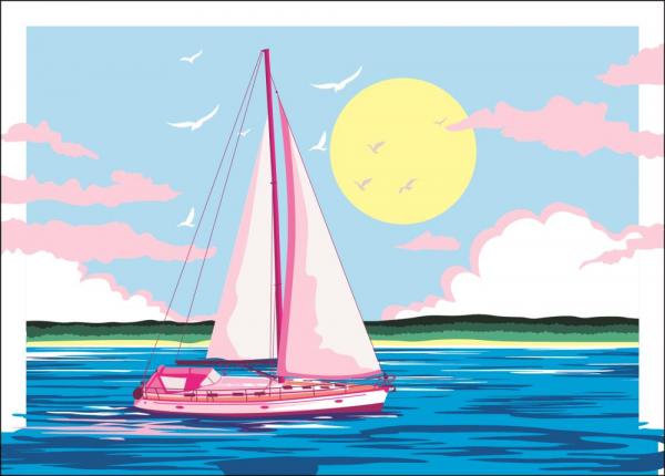 25034205 - Postkarte Küsten Colour "Segelschiff"