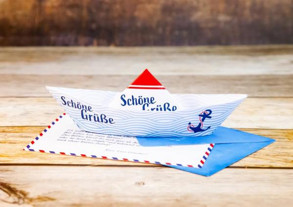 30020006 - Papierboot "Schöne Grüße"