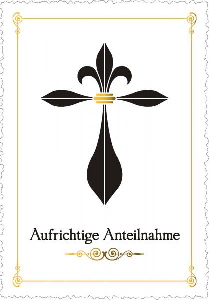 30022005 - Trauerkarte "Aufrichtige Anteilnahme"