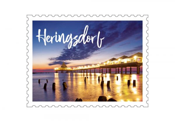 51050271 - Formmagnet Briefmarke „Heringsdorf“