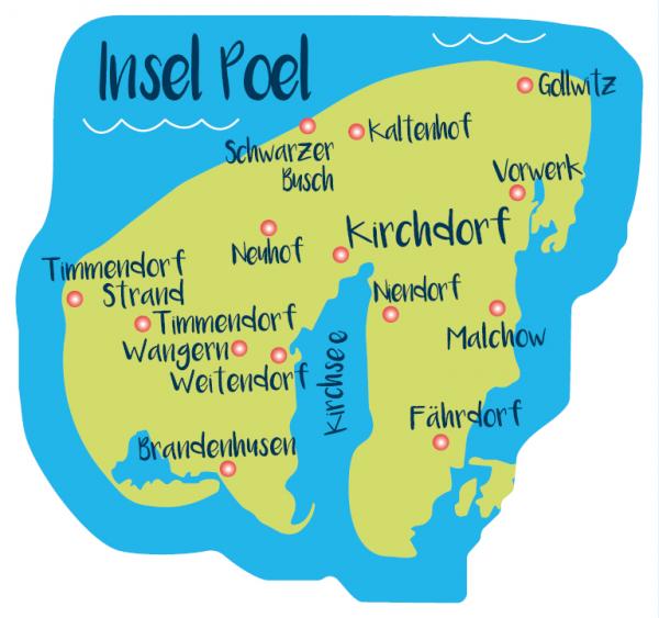 51050327 - Formmagnet Inselumriss "Poel"