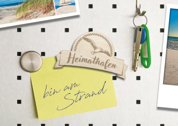 51057001 - Holzmagnet halbrund "Heimathafen"